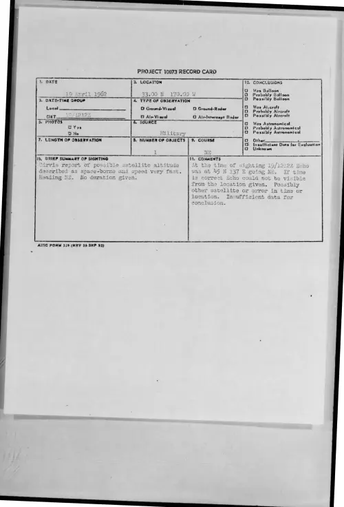 First page of 1962-04-8652434-33-00N170-00W