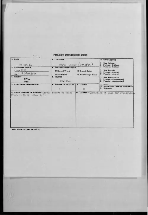 First page of 1961-10-8693767-5814N14355W-PACIFIC-