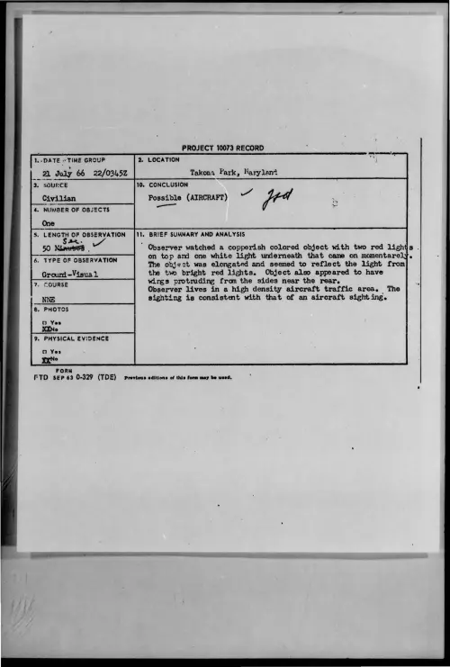 First page of 1966-07-8724402-TakomaPark-Maryland