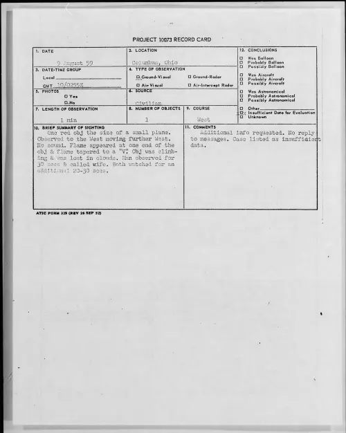First page of 1959.08 - 8407833 - Columbus, Ohio