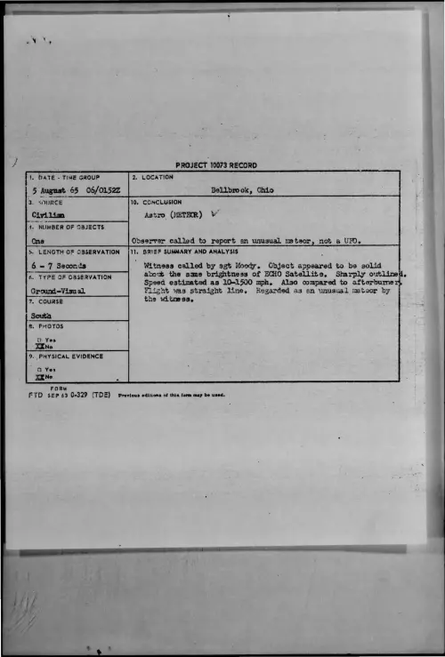 First page of 1965-08-7471234-Bellbrook-Ohio