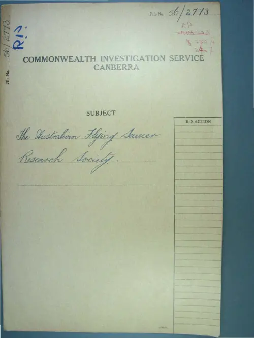 First page of AustralianUFOFiles - A1533_1956-2773_1184434