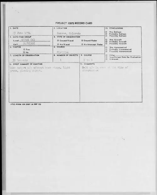 First page of 1954.06 - 8714174 - Denver, Colorado