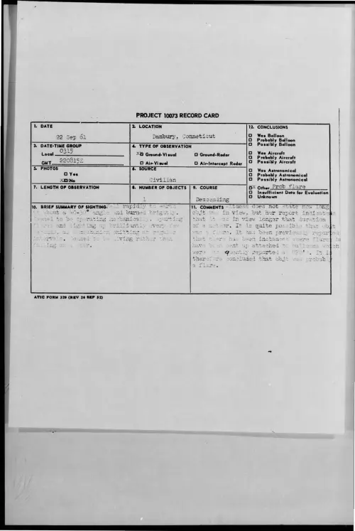 First page of 1961-09-8679235-Danbury-Conneticut