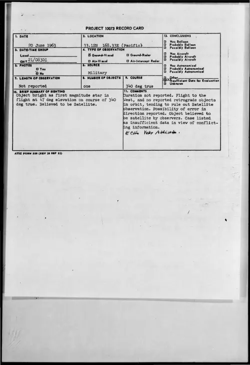 First page of 1963-06-8668139-33-12N168-33E-Pacific-