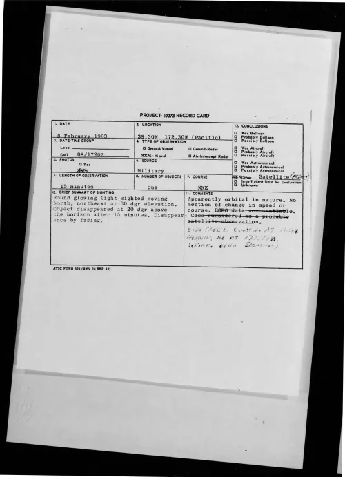 First page of 1963-02-9316700-39-30N172-30W-Pacific-