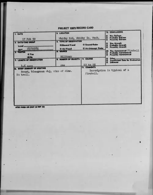 First page of 1959.02 - 9079091 - Whidby NAS, Whidby Is. Wash