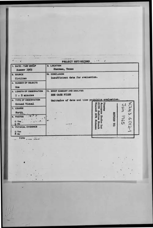 First page of 1965-Summer-9074421-Sherman-Texas