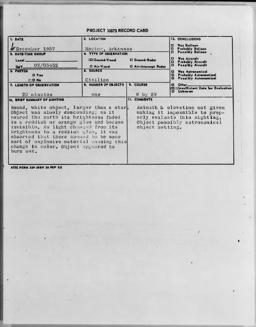 First page of 1957.12 - 6966493 - Rector, Arkansas