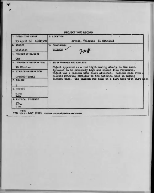 First page of 1966-04-7102805-Arvada-Colorado