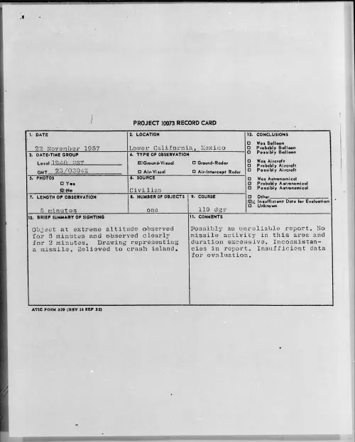 First page of 1957.11 - 6959441 - Lower California, Mexico