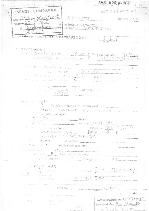 First page of BrazilianUFOFiles - BR_AN_BSB_ARX_655 BR_AN_BSB_ARX_655