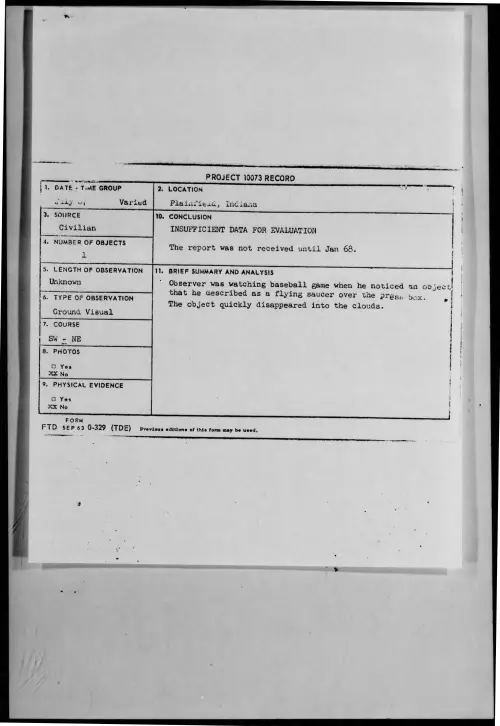 First page of 1967-07-7368035-Plainfield-Indiana