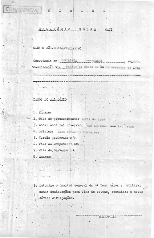 First page of BrazilianUFOFiles - CASO SIOANI SEM Nº - 002 69 Caso SIOANI Sem Nr 002 69