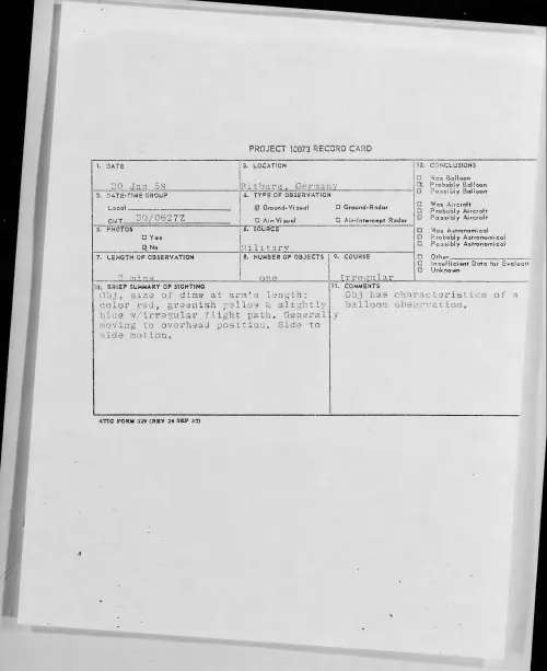 First page of 1958.01 - 6959610 - Bitburg, Germany