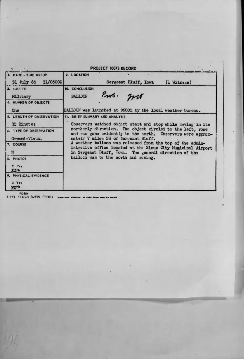 First page of 1966-07-8724956-SergeantBluff-Iowa