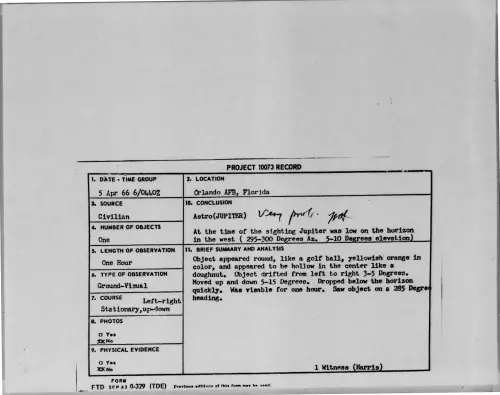 First page of 1966-04-7096796-OrlandoAFB-Florida