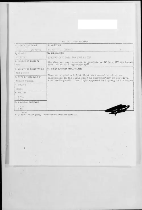 First page of 1968-07-7200603-FTBENNING-GEORGIA
