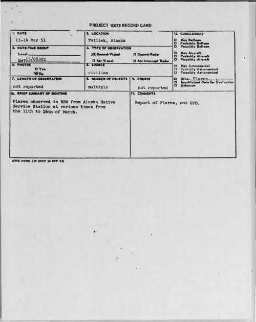 First page of 1951-03-7007156-Tatilek-Alaska