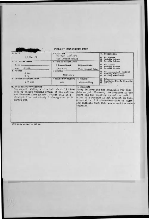 First page of 1962-03-8646308-42-27N126-49WOffOregonCoast