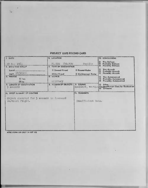 First page of 1963-12-9738412-25-50N149-49WPacific