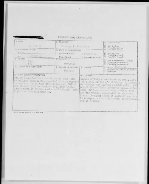 First page of 1960.10 - 8235319 - Shreveport, Louisiana