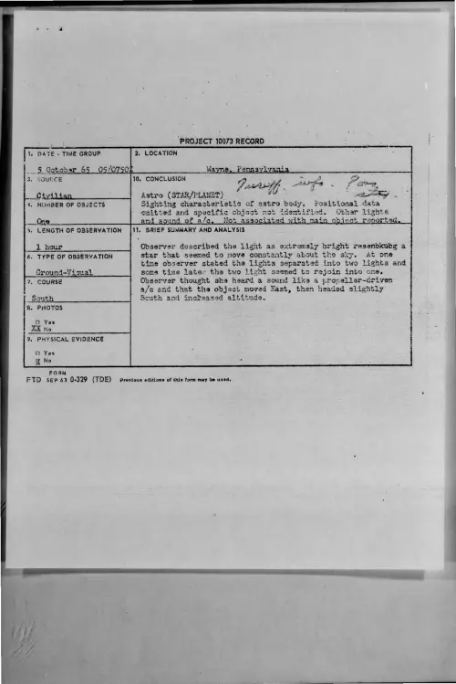 First page of 1965-10-8692335-Wayne-Pennsylvania