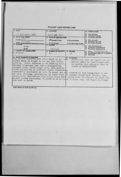 First page of 1963-09-9734107-Vandalia-Ohio