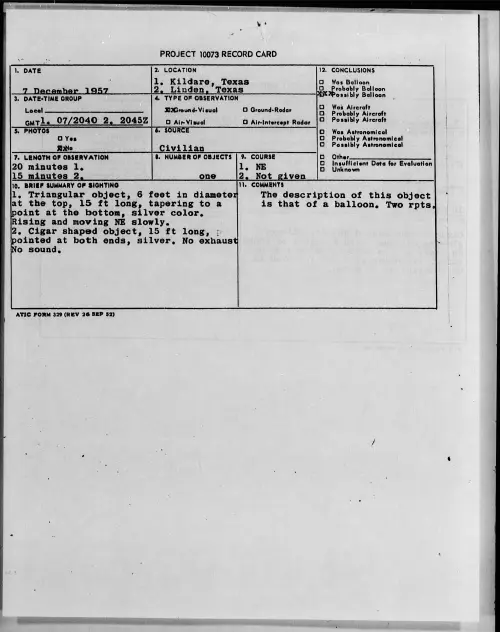 First page of 1957.12 - 6969097 - Kildare, Texas