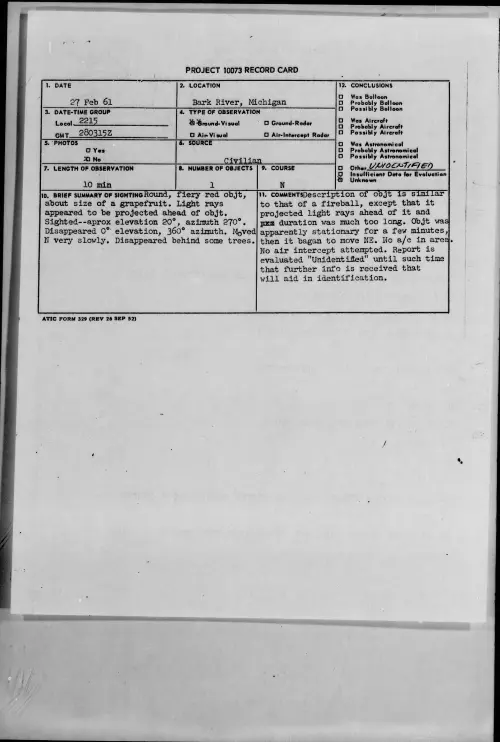 First page of 1961.02 - 8638657 - Bark River, Michigan