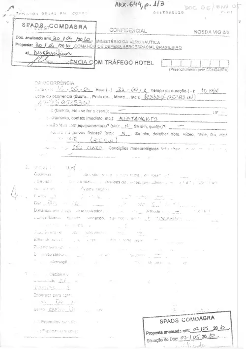 First page of BrazilianUFOFiles - BR_AN_BSB_ARX_644 BR_AN_BSB_ARX_644