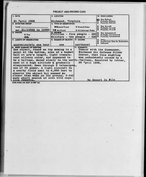 First page of 1956.04 - 6785622 - Richmond, Virginia