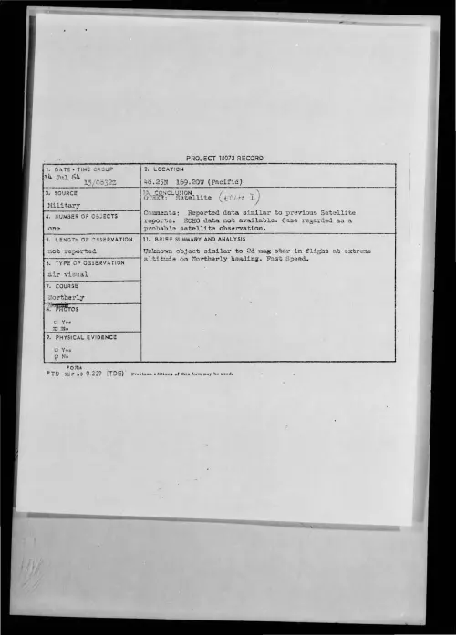 First page of 1964-07-8725896-48-25N169-20W-Pacific-