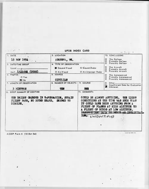 First page of 1954.11 - 6959885 - AUGUSTA, ME