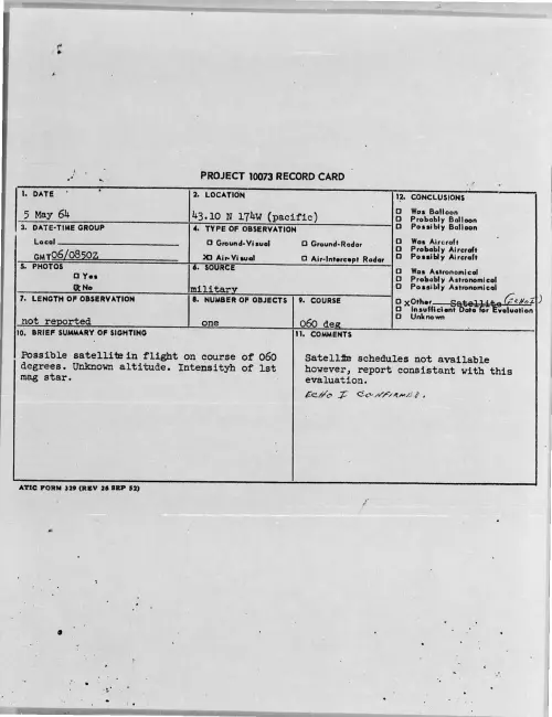 First page of 1964-05-8703269-43-10N174W-pacific-