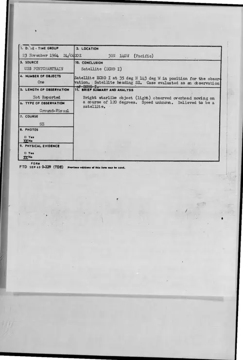 First page of 1964-11-8722035-30N140W-Pacific-