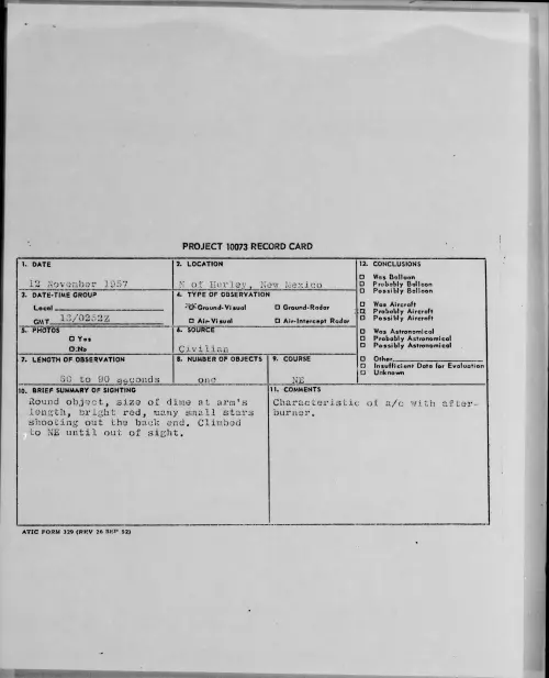First page of 1957.11 - 6782814 - N of Hurley, New Mexico