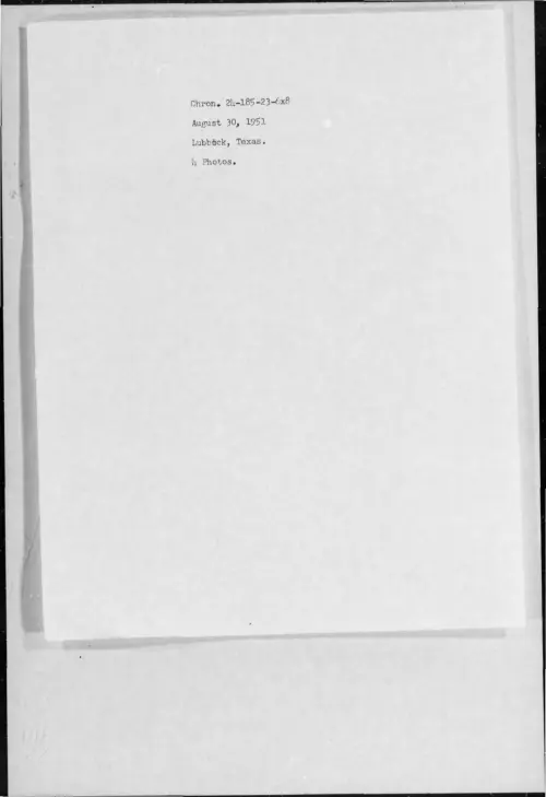 First page of 1951-08-6982556-Lubbock-Texas
