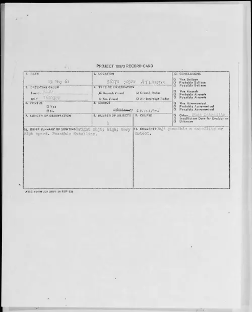 First page of 1961.05 - 8683894 - 5617N 5052W ATLANTIC