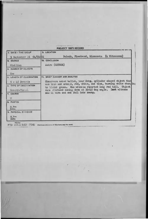 First page of 1966-09-8292191-Duluth-Floodwood-Minnesota