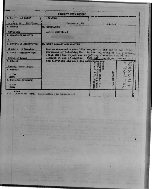 First page of 1952-07-9614985-Columbia-Mo