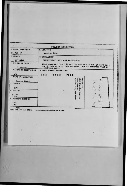 First page of 1967-06-7366356-Aurora-Ohio