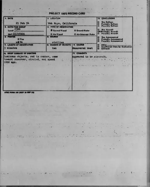 First page of 1954.02 - 6780087 - Van Nuys, California