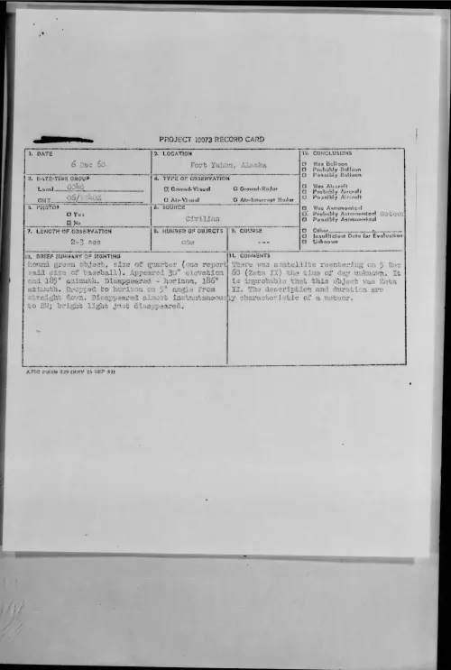 First page of 1960.12 - 8602509 - Fort Yukon, Alaska