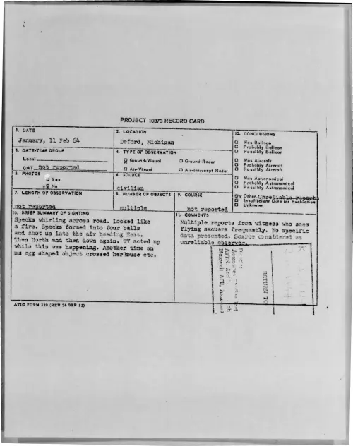 First page of 1964-01-9738665-Deford-Michigan