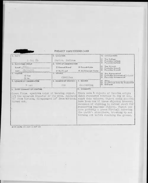First page of 1960.10 - 8232995 - Marion, Indiana