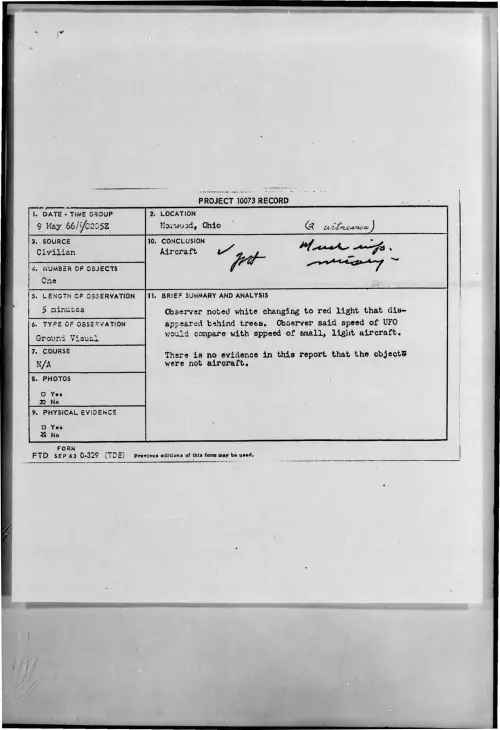 First page of 1966-05-7092153-Norwood-Ohio