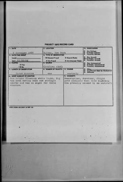 First page of 1957.11 - 7230527 - Hilton, New York