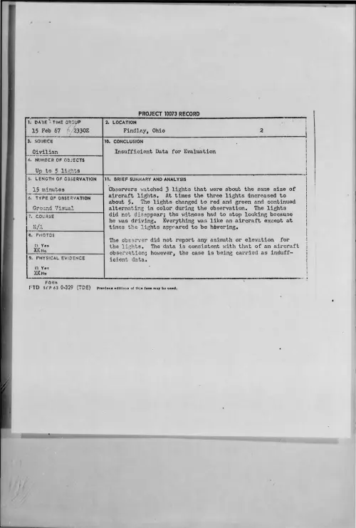 First page of 1967-02-9665962-Findlay-Ohio