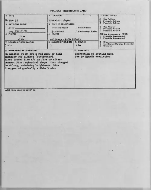 First page of 1955.11 - 7339955 - Hokkaido, Japan